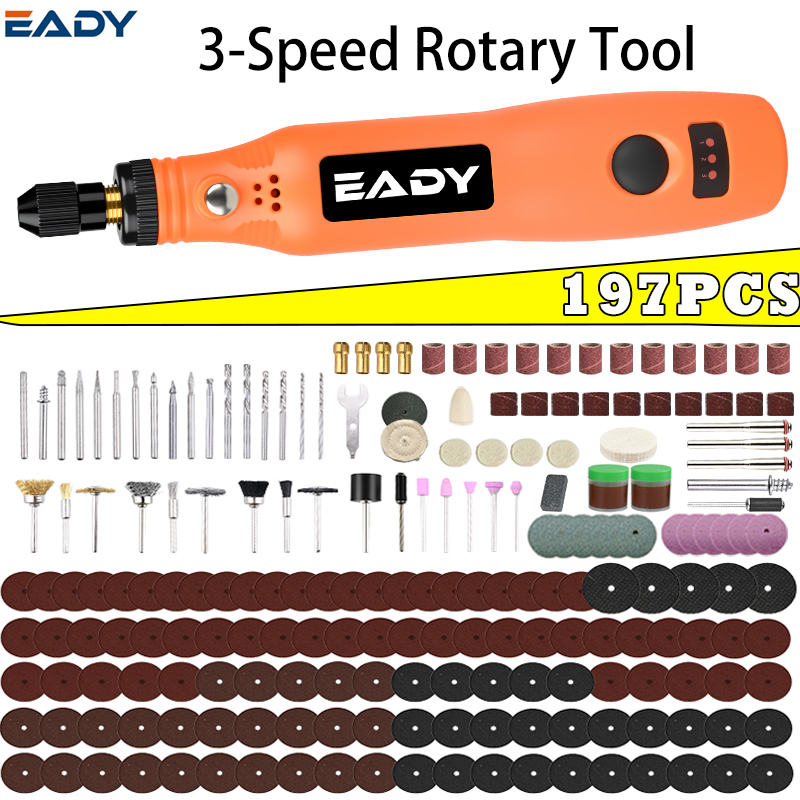 Woodworking Product - ชุดเครื่องมือโรตารี่ไร้สายแบบ USB – สว่านไฟฟ้าขนาดเล็กสำหรับขัดโลหะ ทำโมเดล แกะสลักอะคริลิก