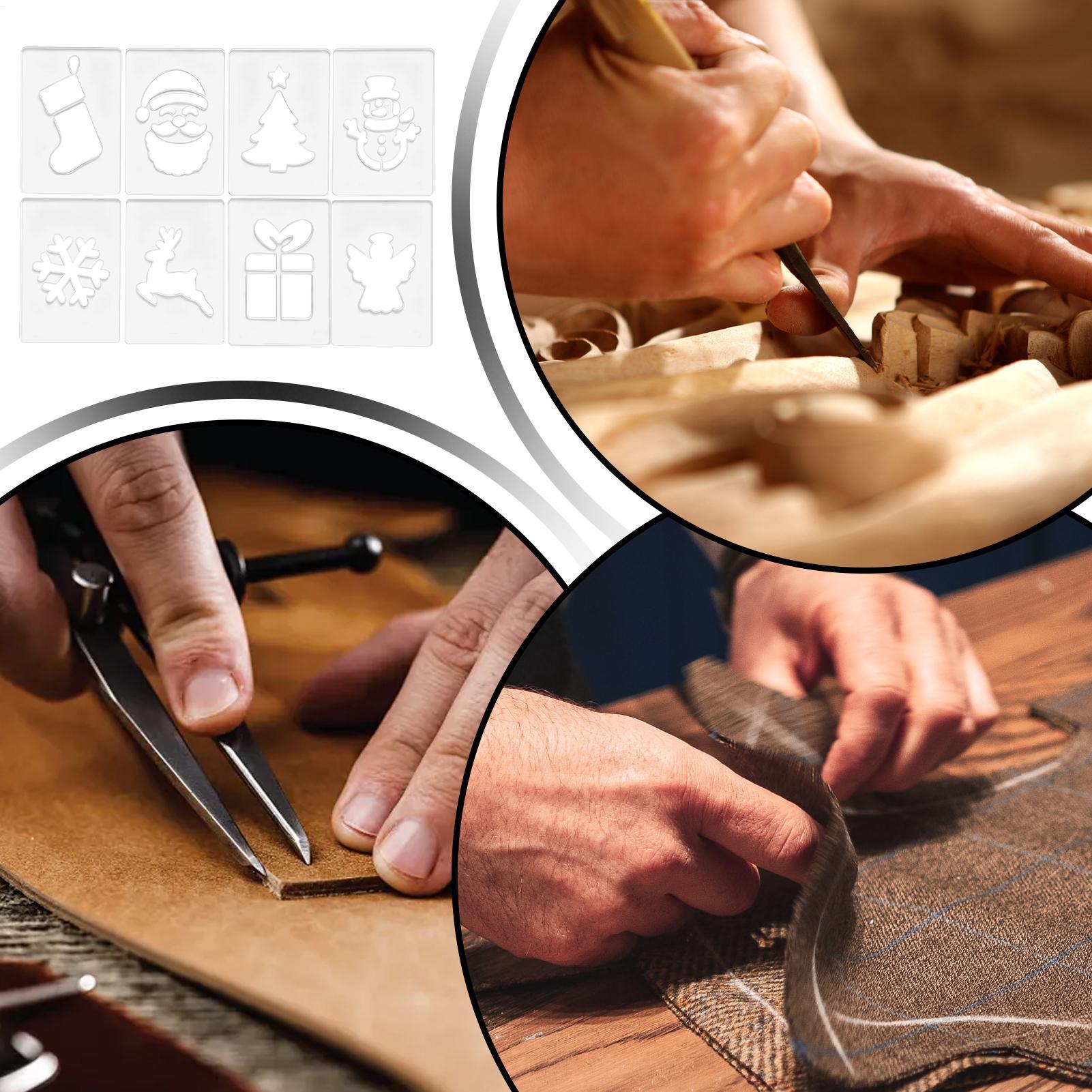 Woodworking Women - ลายฉลุคริสต์มาสแบบพกพา ชุดแม่แบบงานไม้สำหรับเทศกาล สำหรับผู้ชาย ผู้หญิง เด็กชาย วัยรุ่น