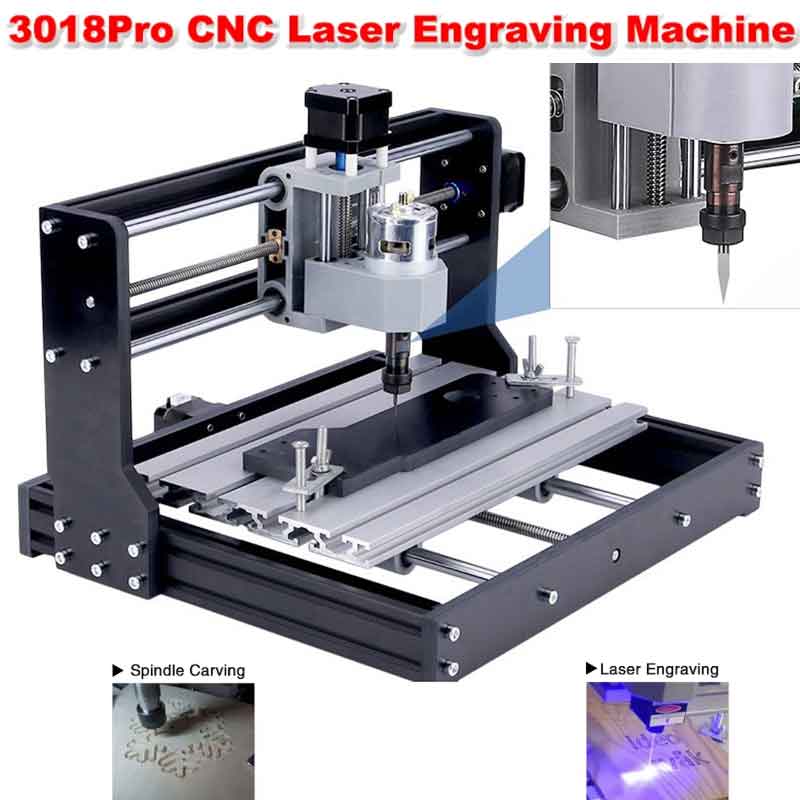Woodworking Machine - เครื่องแกะสลักงานไม้ CNC 3018Pro 15W 20W เลเซอร์