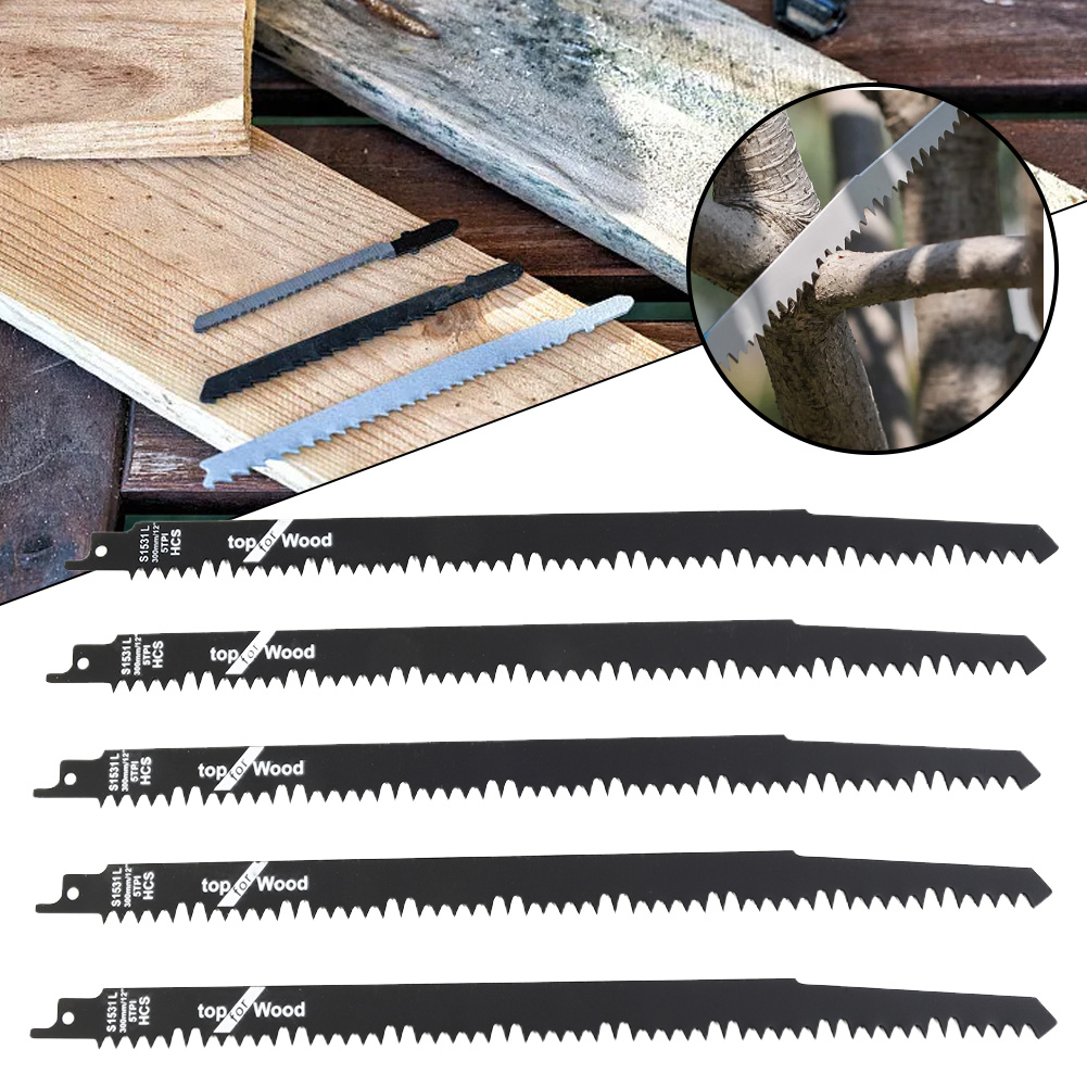 Woodworking Course - ใบเลื่อยแบบลูกสูบสองโลหะ1ชิ้นขนาด300มม. สำหรับไม้และโลหะท่อนไม้ชื้นพลาสติกตัดได้อย่างรวดเร็ว