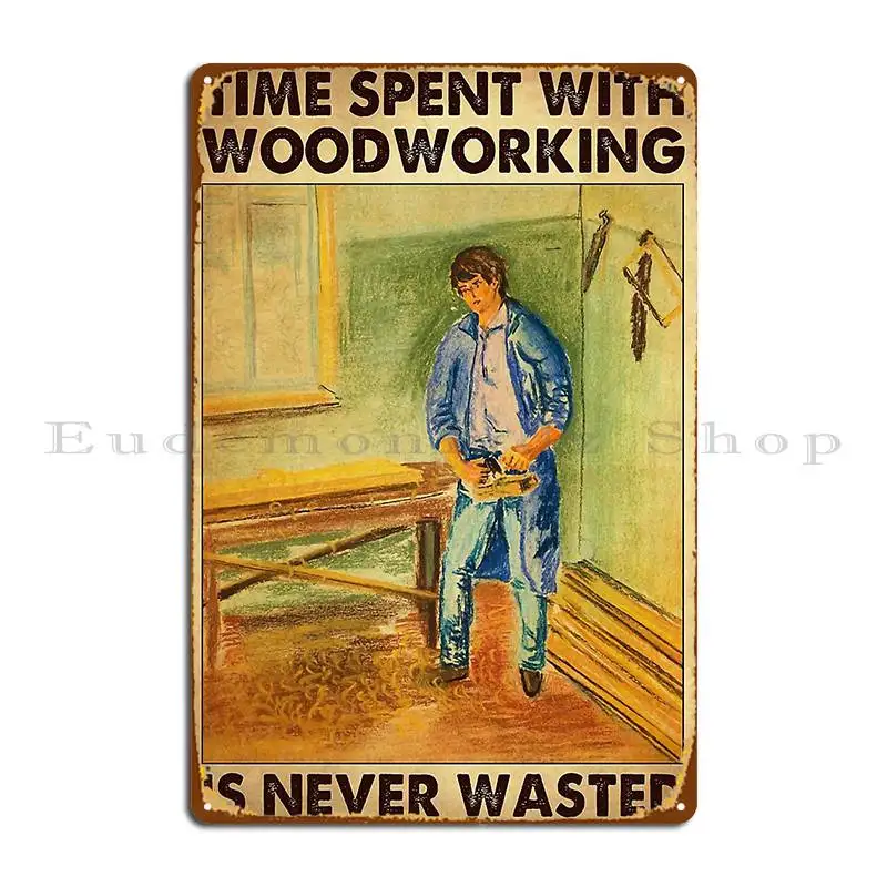 Woodworking Meaning - ป้ายโลหะตกแต่งผนังสำหรับงานไม้ คำคมช่างไม้ ตกแต่งผนังคลับ บาร์ ป้ายโลหะพิมพ์ลายตกแต่งผนัง