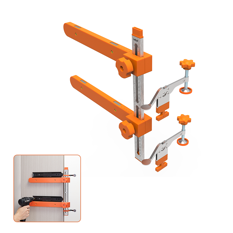 Woodworking Product - ชุดอุปกรณ์รางลิ้นชักสแตนเลสแบบหนาพิเศษ พร้อมแขนแม่เหล็กและตัวหนีบแบบรวดเร็ว สำหรับงาน DIY ตู้ไม้