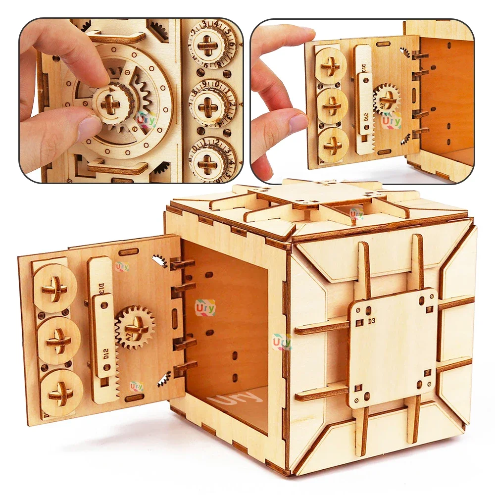 URY 3D ปริศนาไม้รหัสผ่านสมบัติ - Woodworking Women บทวิจารณ์และราคา
