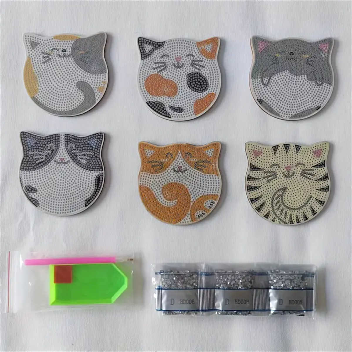 6 ชิ้น/เซ็ต DIY Cat Rhinestone - Woodworking Hobbies บทวิจารณ์และราคา