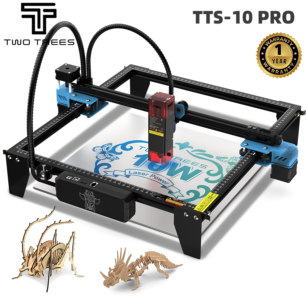 TWOTREES TTS-10 Pro เลเซอร์แกะ - Woodworking Logo บทวิจารณ์และราคา